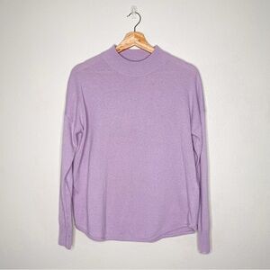 Madewell | Ashbury Mockneck Sweater Coziest YarnMerino Wool Alpaca Vibrant Lilac